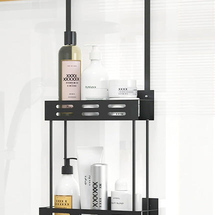 CARLA HOME Over the Door 2-tier Shower Caddy Organizer Shelf with Hooks for Bathroom-1978962257358491648