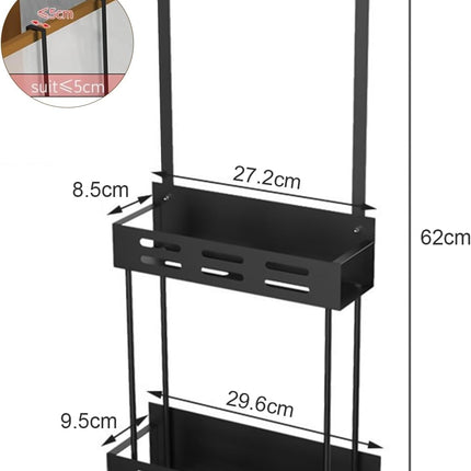 CARLA HOME Over the Door 2-tier Shower Caddy Organizer Shelf with Hooks for Bathroom-1978962257358491649