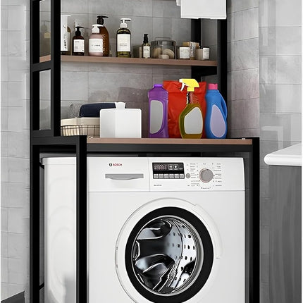CARLA HOME 3-Tier Over Washing Machine Storage Rack Laundry Shelf Organizer for Bathroom or Toilet (Black)-1978962259434672135