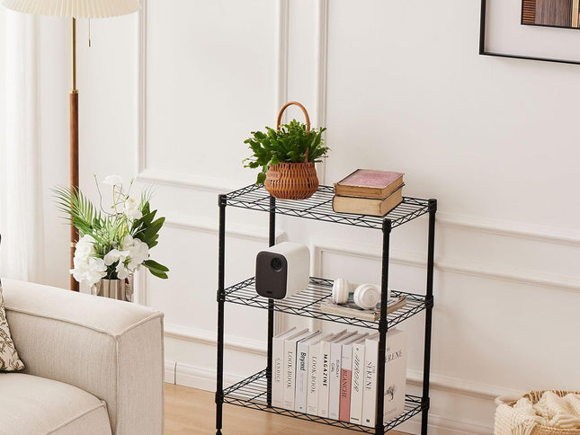 CARLA HOME 3-Tier Adjustable Metal Storage Shelves Wire Rack Organizer for Kitchen, Pantry, Bathroom or Laundry Room (45cm W x 40cm D x 103cm H)-1978962259766022145
