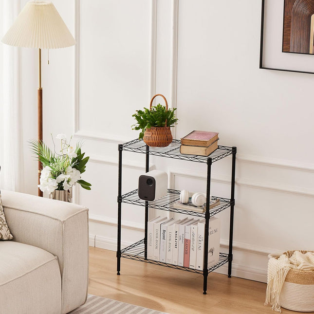CARLA HOME 3-Tier Adjustable Metal Storage Shelves Wire Rack Organizer for Kitchen, Pantry, Bathroom or Laundry Room (45cm W x 40cm D x 103cm H)-1978962259766022145