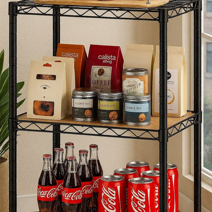 CARLA HOME 3-Tier Adjustable Metal Storage Shelves Wire Rack Organizer for Kitchen, Pantry, Bathroom or Laundry Room (45cm W x 40cm D x 103cm H)-1978962259766022150