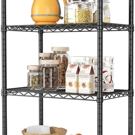 CARLA HOME 4-Tier Adjustable Metal Storage Shelves Wire Rack Organizer for Kitchen, Pantry, Bathroom or Laundry Room (60cm W x 40cm D x 140 cm H)-1978962259929600000