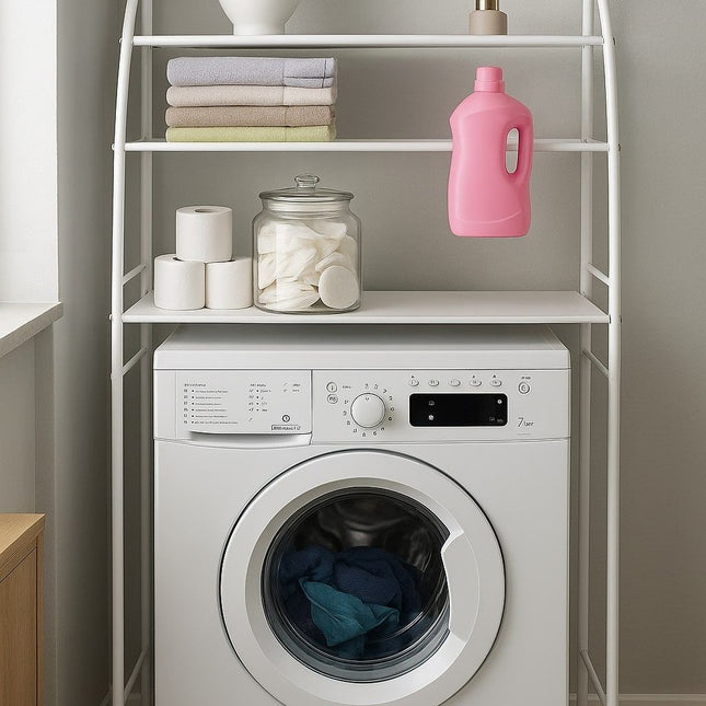 CARLA HOME 3-Tier Over Washing Machine Storage Rack for Laundry Room Space Saving, Towels, Detergent & Bathroom Essentials-1978962263477981185