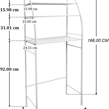 CARLA HOME 3-Tier Over Washing Machine Storage Rack for Laundry Room Space Saving, Towels, Detergent & Bathroom Essentials-1978962263477981186