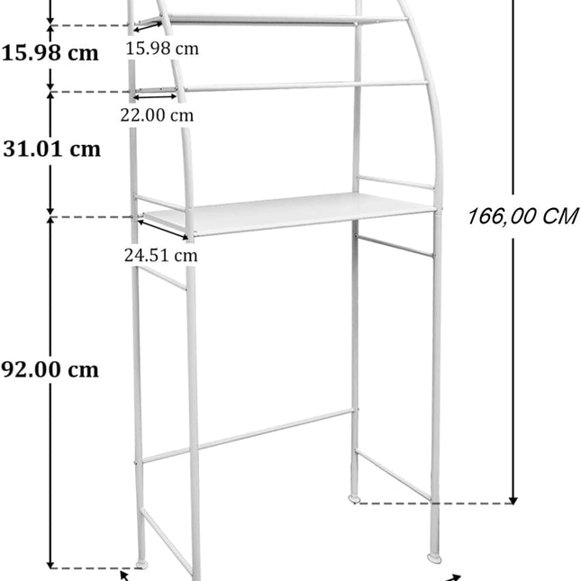 CARLA HOME 3-Tier Over Washing Machine Storage Rack for Laundry Room Space Saving, Towels, Detergent & Bathroom Essentials-1978962263477981186