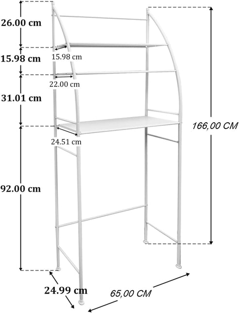 CARLA HOME 3-Tier Over Washing Machine Storage Rack for Laundry Room Space Saving, Towels, Detergent & Bathroom Essentials-1978962263477981186