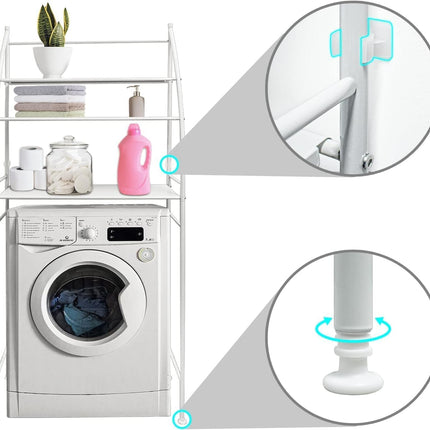 CARLA HOME 3-Tier Over Washing Machine Storage Rack for Laundry Room Space Saving, Towels, Detergent & Bathroom Essentials-1978962263477981187