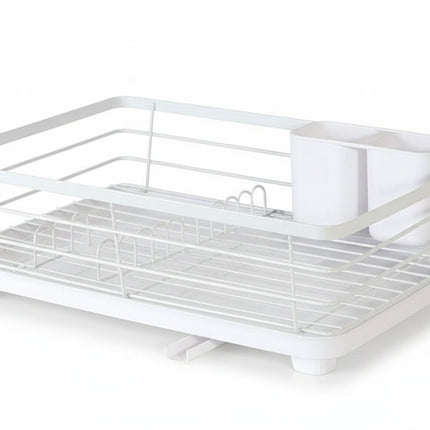 CARLA HOME Dish Drying Rack for Kitchen Counter with Removable Drip Tray, Utensil Holder and Cutlery Organizer-2050057500199358473