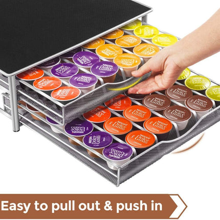 CARLA HOME K-Cup Coffee Pod Drawer for 72 Coffee Pods Storage for Home Kitchen Counter Organizer-2050057500866252802