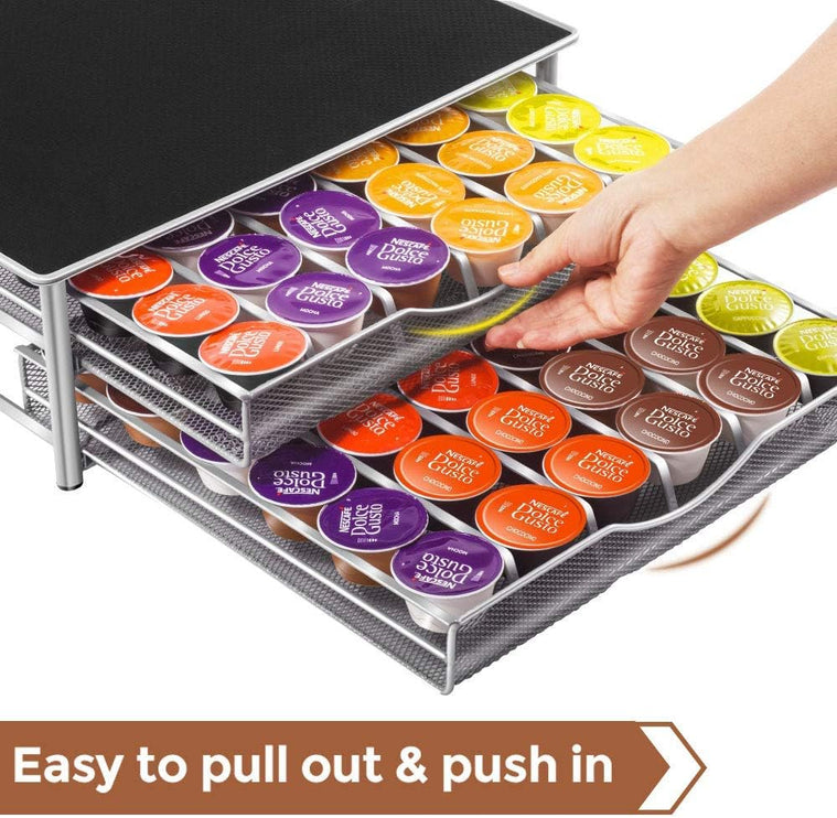 CARLA HOME K-Cup Coffee Pod Drawer for 72 Coffee Pods Storage for Home Kitchen Counter Organizer-2050057500866252802