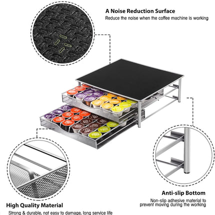 CARLA HOME K-Cup Coffee Pod Drawer for 72 Coffee Pods Storage for Home Kitchen Counter Organizer-2050057500866252803