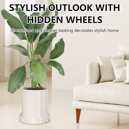 CARLA HOME 2-Pack Rolling Plant Stand with 360° Wheels for Indoor Pots (26 cm)-2050057504876007426