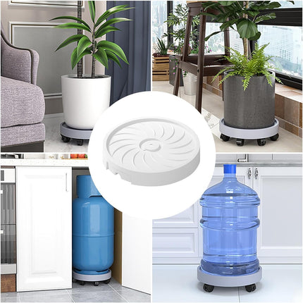 CARLA HOME 2-Pack Rolling Plant Stand with 360° Wheels for Indoor Pots (26 cm)-2050057504876007431