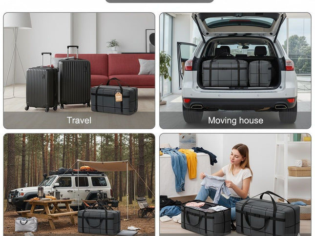 CARLA HOME 2-Pack 180L Extra Large Moving Storage Bags with Handles & Duty Zippered for Clothes, Travel, Space Saving & Camping-2050057505639370754