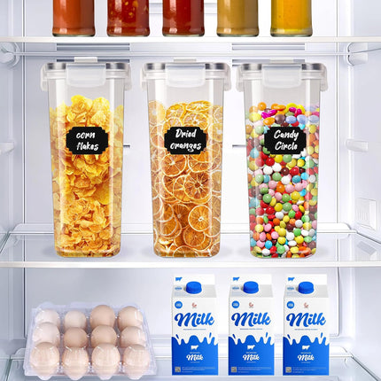 CARLA HOME Airtight Cereal Storage Containers BPA-Free Food Dispensers with Pouring Lids for Pantry & Kitchen (4 Pack 2,5L)-2050057506704723969