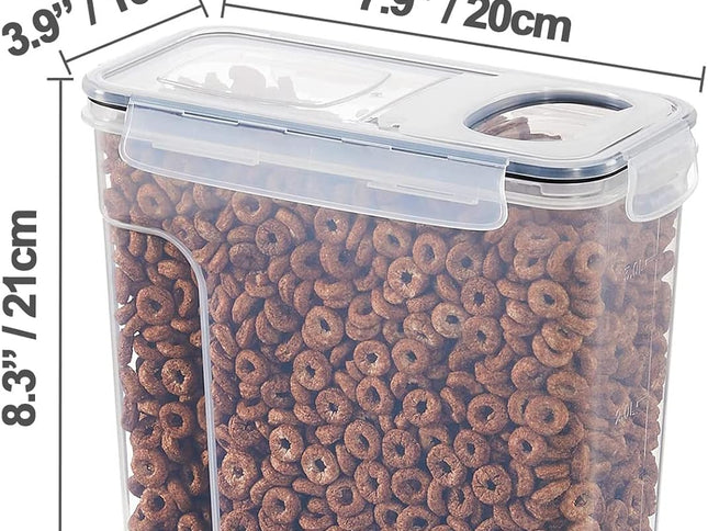 CARLA HOME Airtight Cereal Storage Containers BPA-Free Food Dispensers with Pouring Lids for Pantry & Kitchen (4 Pack 2,5L)-2050057506704723970