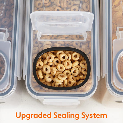 CARLA HOME Airtight Cereal Storage Containers BPA-Free Food Dispensers with Pouring Lids for Pantry & Kitchen (4 Pack 2,5L)-2050057506704723974