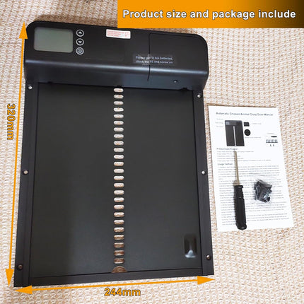 CARLA HOME Automatic Chicken Coop Door with Timer & LCD Screen, Anti-Pinch Safety, Easy Battery Operation & Weatherproof for Outdoor Coops-2050057507652636680