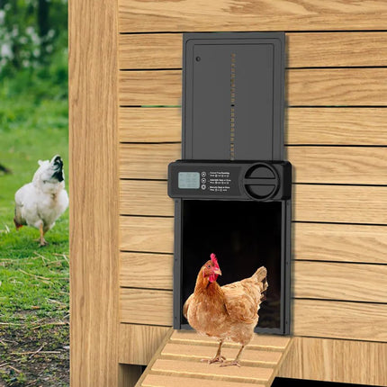 CARLA HOME Automatic Chicken Coop Door Opener with Timer Control, Anti-Pinch Protection, LCD Display & Battery Powered for Backyard Chickens-2050057507816214528