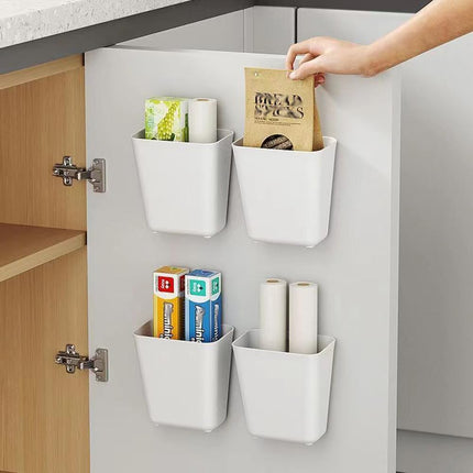 CARLA HOME 4-Pack Self-Adhesive Wall Storage Box for Cabinet Doors, Kitchen, Bathroom & Office-2050057509091282944