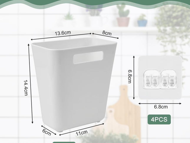 CARLA HOME 4-Pack Self-Adhesive Wall Storage Box for Cabinet Doors, Kitchen, Bathroom & Office-2050057509091282945