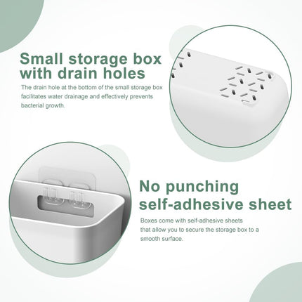 CARLA HOME 4-Pack Self-Adhesive Wall Storage Box for Cabinet Doors, Kitchen, Bathroom & Office-2050057509091282946