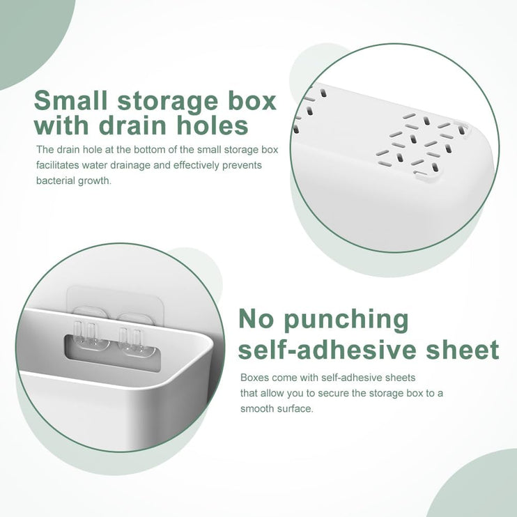 CARLA HOME 4-Pack Self-Adhesive Wall Storage Box for Cabinet Doors, Kitchen, Bathroom & Office-2050057509091282946