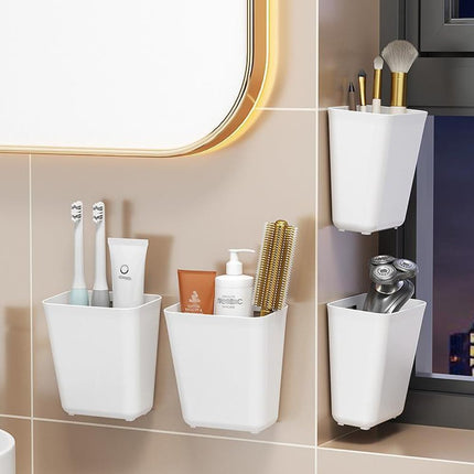 CARLA HOME 4-Pack Self-Adhesive Wall Storage Box for Cabinet Doors, Kitchen, Bathroom & Office-2050057509091282948