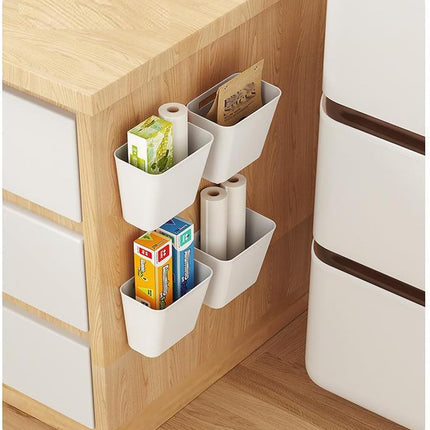 CARLA HOME 4-Pack Self-Adhesive Wall Storage Box for Cabinet Doors, Kitchen, Bathroom & Office-2050057509091282950
