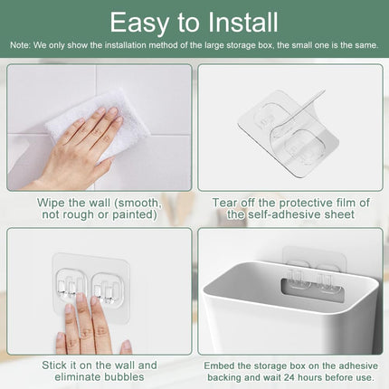 CARLA HOME 4-Pack Self-Adhesive Wall Storage Box for Cabinet Doors, Kitchen, Bathroom & Office-2050057509091282952