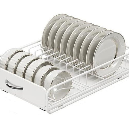 CARLA HOME Pull Out Dish Rack for Kitchen Cabinet with Slide Out Drawer Organizer for Plates, Bowls & Utensils-2050057509703651336