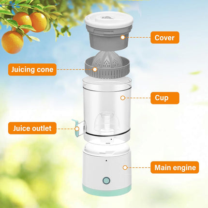 CARLA HOME Hands-Free Citrus Juicer with USB Rechargeable Electric Fruit Squeezer-2050057515454042115