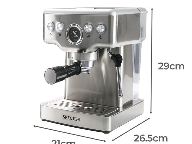 Spector 20 Bar Coffee Machine Espresso Maker with Milk Frother-1942353418802827266