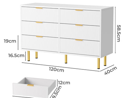 Levede Chest of 6 Drawers-1917016714713894914