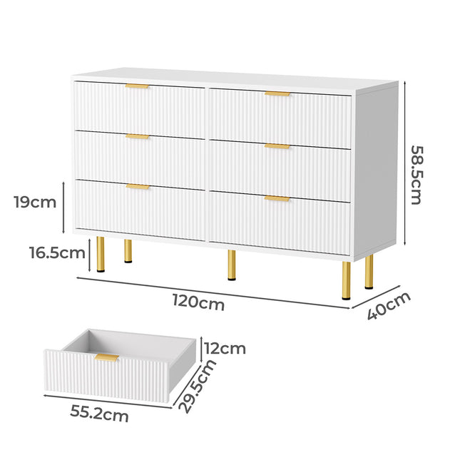 Levede Chest of 6 Drawers-1973193469656698882