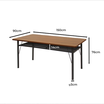 Levede Dining Table Storage Shelf 4-6 Seater 150cm-1975420499123113986