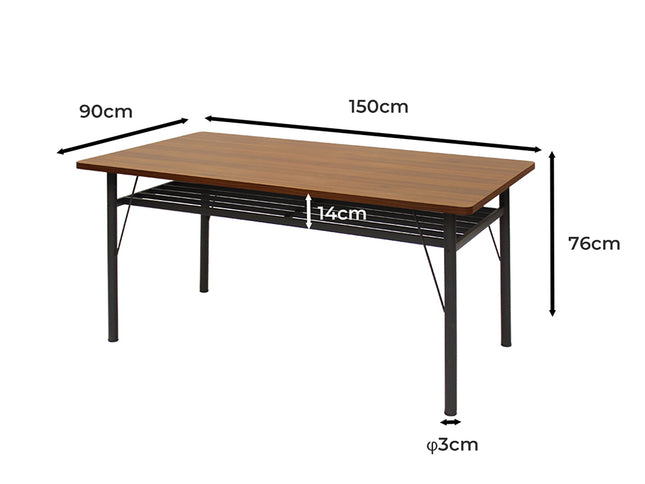 Levede Dining Table Storage Shelf 4-6 Seater 150cm-1975420499123113986