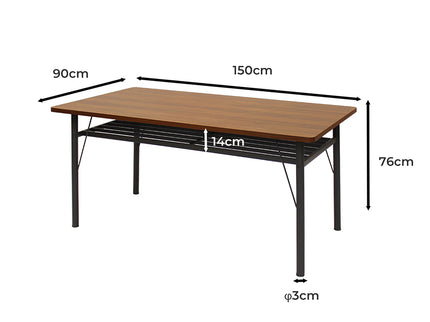 Levede Dining Table Storage Shelf 4-6 Seater 150cm-1910113302139244546