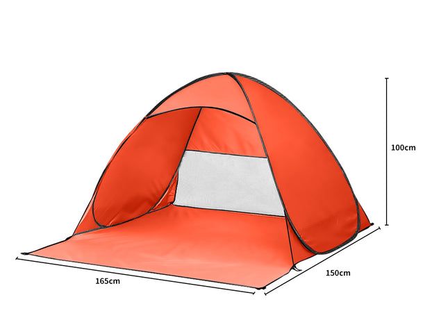 Mountview Pop Up Beach Tent Caming Portable Orange-1864184679066898434