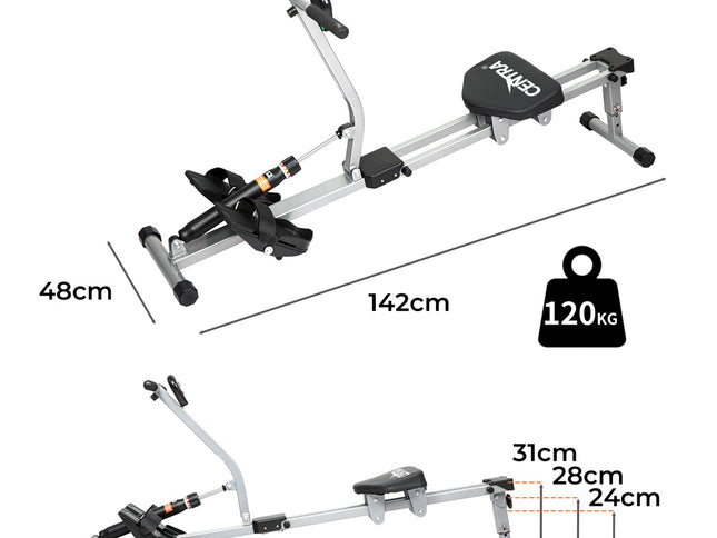 Centra Hydraulic Rowing Machine 12 Levels-1973193716327911426