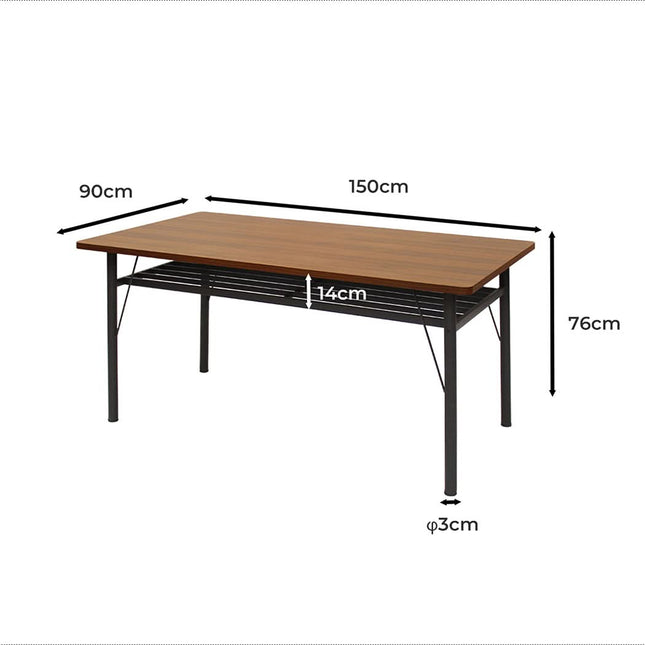 Levede Dining Table Storage Shelf 4-6 Seater 150cm-1954802997599014914