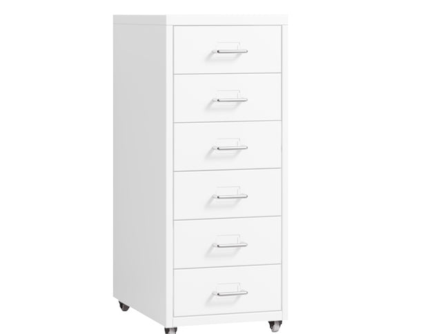 Levede 6 Drawer Office Cabinet Drawers White-1922897593835327488