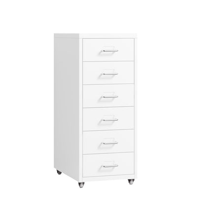 Levede 6 Drawer Office Cabinet Drawers White-1973193874423812096