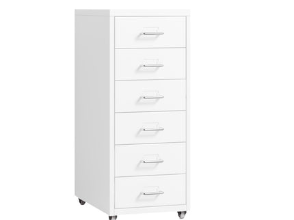 Levede 6 Drawer Office Cabinet Drawers White-1910113088594644992