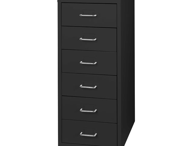 Levede 6 Drawer Office Cabinet Drawers Black-1922897593382342656