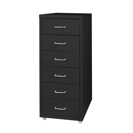 Levede 6 Drawer Office Cabinet Drawers Black-1973193874226679808