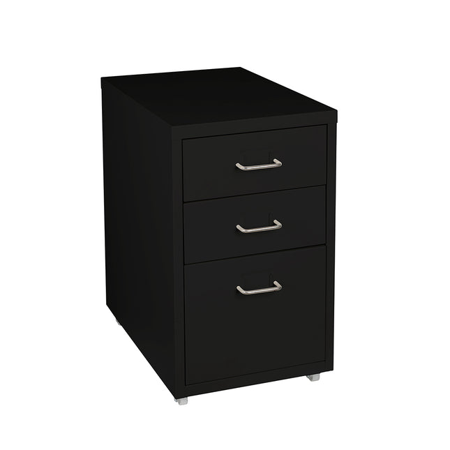 Levede 3 Drawer Office Drawers Cabinet Black-1973193873060663297