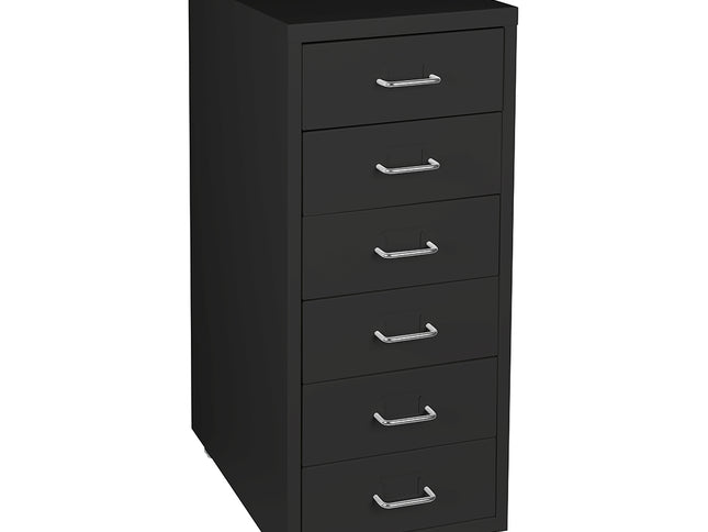 Levede 6 Drawer Office Cabinet Drawers Black-1973193874226679809