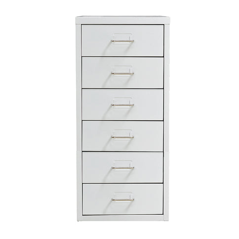 Levede 6 Drawer Office Cabinet Drawers White-1910113088594644993